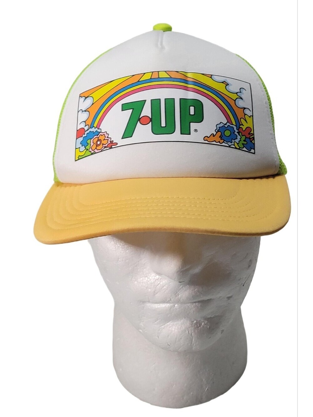 American Eagle Outfitters 7-UP Mesh Back Snapback Baseball Trucker Hat Cap